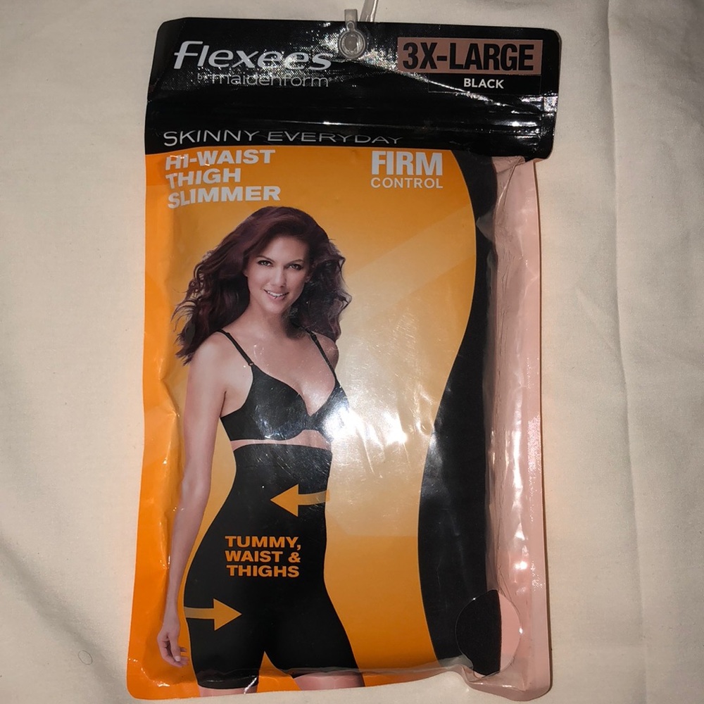 Maidenform Flexees Tummy Waist Thighs Black 3x